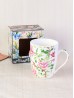 Floral Print Mug Cup Set (4ps) With Gift Box 350ml (12oz)